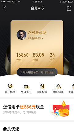 草原上放风筝采集到UI界面_会员中心