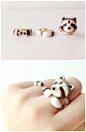 泰国设计师设计的「merryme」动物戒指，用这个来撩妹成功率不要太高...