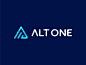 Alt One / logo design strategy news feed abstract design ethereum bitcoin crypto wallet cryptocoin digital 2d blockchain crypto a data cryptocurrency lettermark digital symbol alt information identity branding