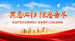 公安扫黑除恶工作动态总结政务横版海报banner