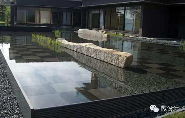静水面  水景  置石