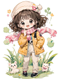 #新年第一画 #可爱插画 #少女插画 #二次元 #插画 #Ai绘画 #Q版 - 小红书