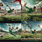 suyunkai_A_young_soccer_player_in_green_uniform_is_diving_to_ca_5
