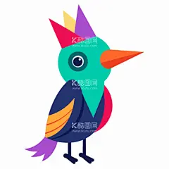 简洁的彩色节日素材啄木鸟  - 源文件下载【酷图网】啄木鸟,啄木鸟素材,啄木鸟插图,矢量啄木鸟,矢量图,插图,海报,广告素材,鸟类
