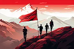 红旗活动团队元素