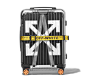 off-white bares your belongings in transparent rimowa luggage collection