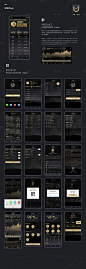 【源文件下载】 UI设计 界面 股票 app 金融 黑色设计作品 设计图集