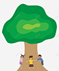 植树节绿树小朋友围绕爱护树木大自然 平面电商 创意素材