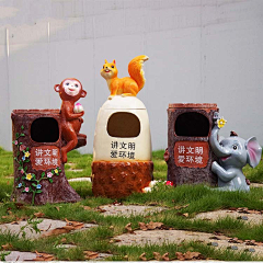 泉州园林景观雕塑摆件采集到卡通垃圾桶雕塑
