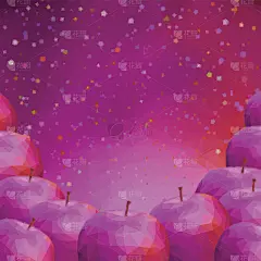 苹果低多边形背景