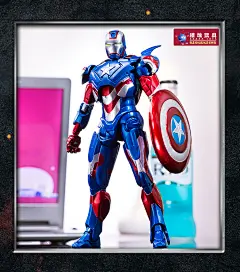 漫威漫画复仇者联盟爱国者钢铁侠关节可动版模型玩具手办摆件人偶-淘宝网