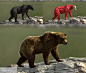 Grizzly Bear, Aritz Basauri : Hi there.
This is my attempt to create a realistic Grizzly Bear. Same workflow as with the latests, I started from the skeleton geometry to build upon over it.
Responsible of all the aspects: modeling (skeleton geo, muscles, 