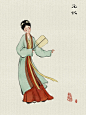 国画人物 装束复原 汉民族历朝代服饰 （宋-元）古风插图_东君之桃__插画师作品_涂鸦王国gracg.com