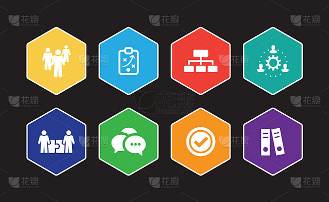 工作流信息图图标集