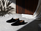 The Row Alys Velvet Loafers in Black