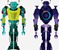 紫色机器人 创意素材
