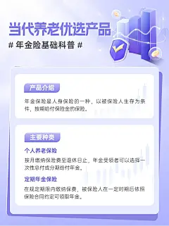 金融保险养老产品知识科普轻透感简约小红书配图