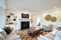 Living room - farmhouse living room idea in Cincinnati