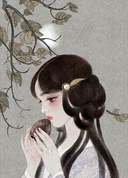 一组美女插画作品~ （作者：尧立插画 ​...