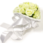 有间花店|上海鲜花快递|创意花束|白色玫瑰浪漫新娘手捧花