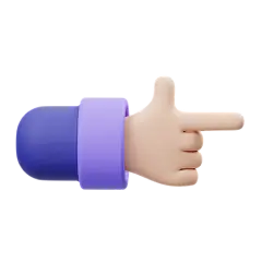 Right Hand Gesture 3D Illustration