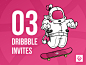 3x Dribbble Invites! member dribbble best shot player invite dribbble