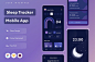 睡眠跟踪器移动应用APP UI KIT (FIG,XD,SKETCH)