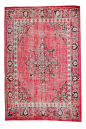 Pari Rug :  Rose-colored hues paired with a rich kingly pattern offer a ravishing accent for a living space or bedroom.