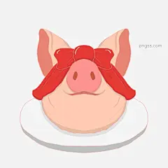 新年粉色的猪头插画图片大小2000x2000px 图片尺寸361.93 KB 来自PNG搜索网 pngss.com 免费免扣png素材下载！粉色的猪头#红色的蝴蝶结#红色的丝带#蝴蝶结装饰#卡通手绘#年货猪头#