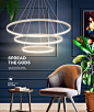 后现代吊灯 餐厅led简约北欧客厅灯圆环形创意个性卧室灯具餐吊灯-tmall.com天猫_海报 _急急如率令-B43541558B- _T2019321  _淘-灯饰—详情 #率叶插件，让花瓣网更好用_http://jiuxihuan.net/lvye/#