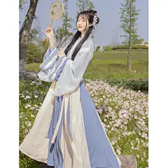 五五年汉服女 白璐.晗露.凛冬 交领襦裙3米 6米摆三件套姐妹装 99