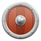Round Shield 3D Icon