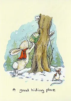 #亲爱的艺术# 英国插画家Anita Jeram笔下的两小无猜、相亲相爱的小动物们，你想到了谁呢？