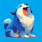 dennicoleridge_wow_sticker_funny_dogblue_in_the_style_of_grainy_77ea528d-cd3f-4f08-8fb3-1a5591f48cbd