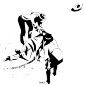 Noir : Noir themed, black and white illustrations.