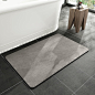 Amazon.com: MontVoo-Bath Mat Rug-Rubber Non Slip Quick Dry Super Absorbent Thin Bathroom Rugs Fit Under Door-Washable Bathroom Floor Mats-Shower Rug for in Front of Bathtub,Shower Room,Sink (16x24, Gray) : Home & Kitchen