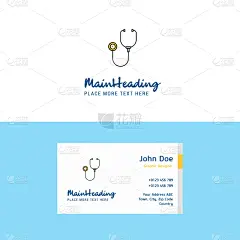 听诊器,模板,品牌名称,平坦的,贺卡,注射器,健康保健,显微镜,护士,拜访