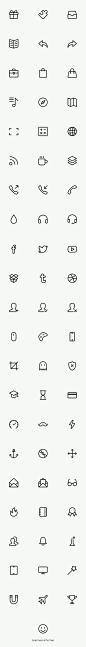 Simple Line Icons (Free PSD, Webfont) by GraphicBurger , via Behance: 