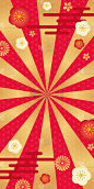 日本图案集中线背景插图