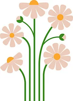 图源免费EPS |扁平几何花卉