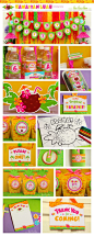 Hawaiian Luau Birthday Party Package Collection Set Mega Personalized Printable Design by leelaaloo.com || #hawaiian #luau #colorful #rainbow #girl #summer #flower #diy #birthday #party #theme #Leelaaloo