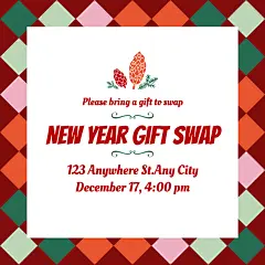New Year Gift Swap Party Invitation Letter