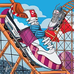 球鞋 插画 耐克 阿迪达第 匡威