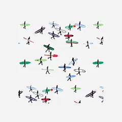 涂鸦小人_新图网 https://ixintu.com 小人 滑板 冲浪 插画 卡通 手绘