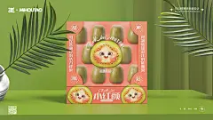 红心猕猴桃包装设计手绘插画水果包装-古田路9号-品牌创意/版权保护平台