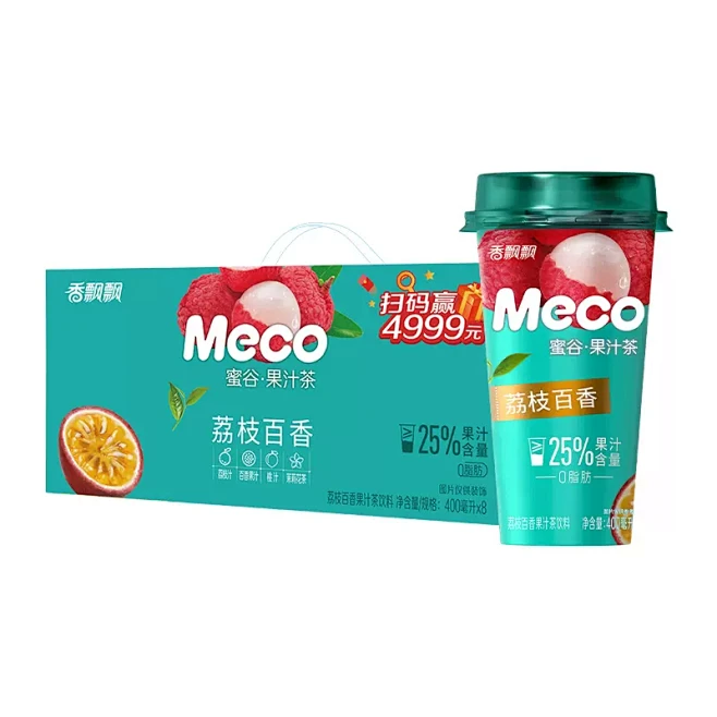 香飘飘Meco茶饮料蜜谷果汁茶荔枝百香4...