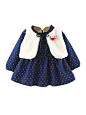 Baby Girl's Clothes Polka Dot Pattern Long Sleeve Dress And Sleeveless Vest Jacket Set : Shop Baby Girl's Clothes Polka Dot Pattern Long Sleeve Dress And Sleeveless Vest Jacket Set online at Jollychic,FREE SHIPPING!