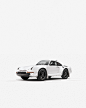 保时捷简约风格纯白汽车：Porsche959~全球最好的设计，尽在普象网（www.pushthink.com）