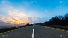 山路,宽的,旅途,浪漫,交通,云,黄昏,公路,色彩鲜艳,晴朗