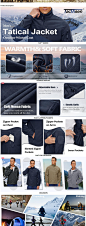 TACVASEN Jackets for Men Fleece Jacket Full Zip Outdoor Recreation Hikng Camping Tatical Winter Coats Lightweight Black at Amazon Men’s Clothing store
